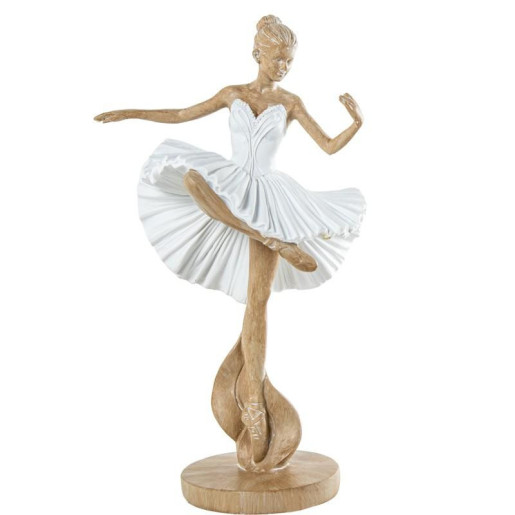 Figura bailarina blanco y beige