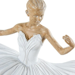Figura bailarina blanco y beige