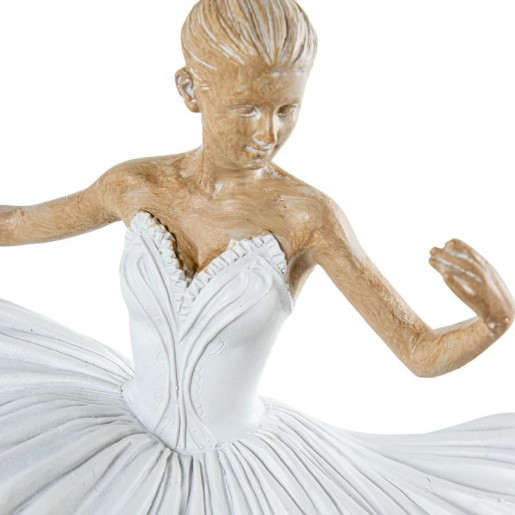 Figura bailarina blanco y beige
