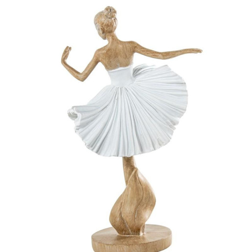 Figura bailarina blanco y beige