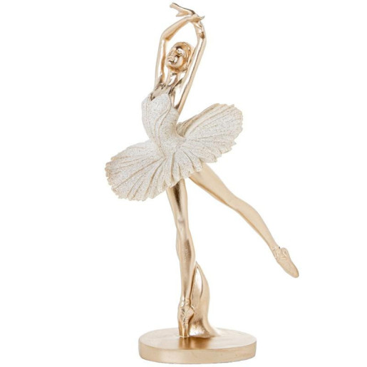 Figura bailarina beige arena y dorado