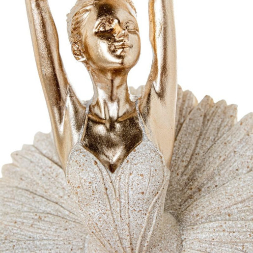 Figura bailarina beige arena y dorado