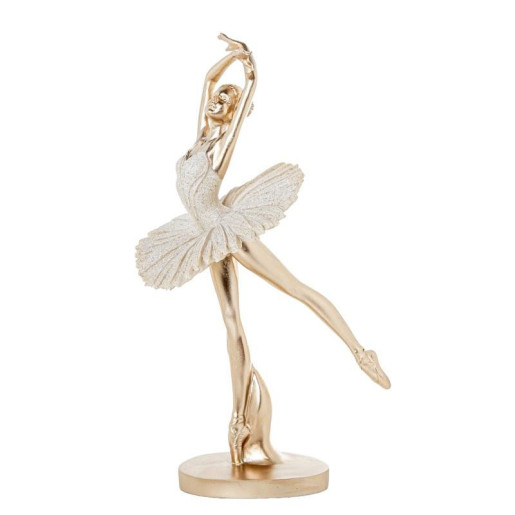 Figura bailarina beige arena y dorado