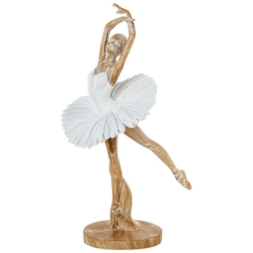 Figura bailarina blanco y beige