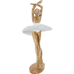 Figura bailarina blanco y beige