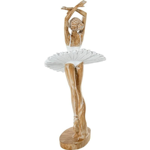 Figura bailarina blanco y beige