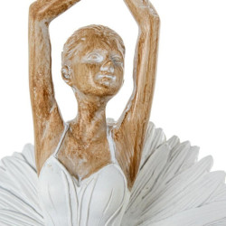 Figura bailarina blanco y beige