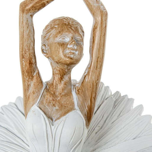 Figura bailarina blanco y beige