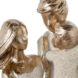 Figura familia beige earena y dorado