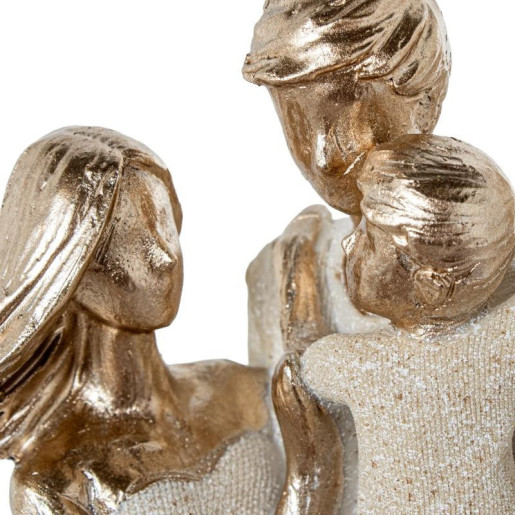 Figura familia beige earena y dorado