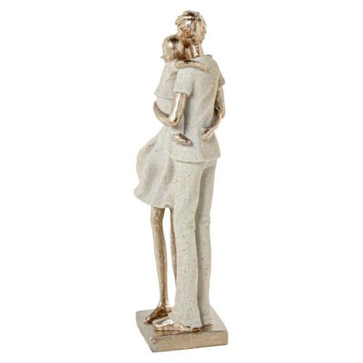 Figura familia beige earena y dorado