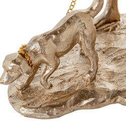Figura familia beige arena y dorado