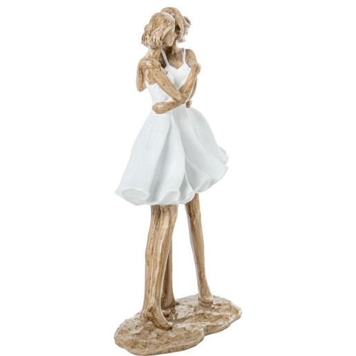 Figura amigas blanco y beige