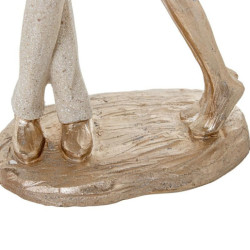 Figura pareja beige arena y dorado