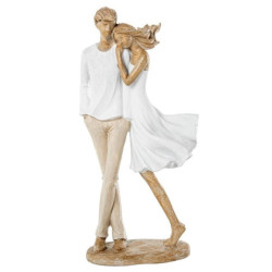 Figura pareja blanco y beige