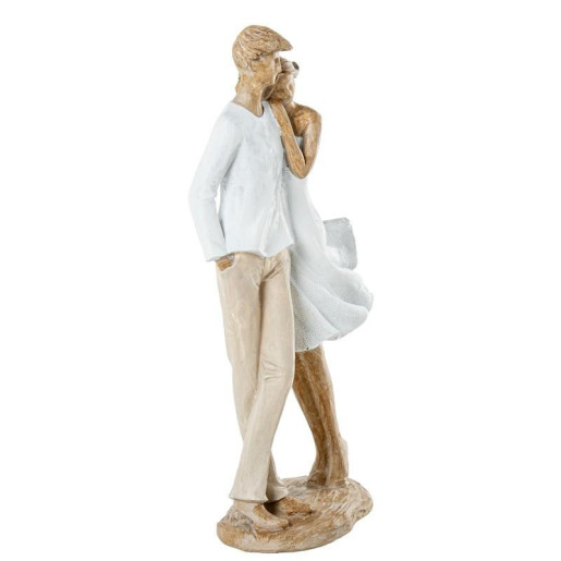 Figura pareja blanco y beige