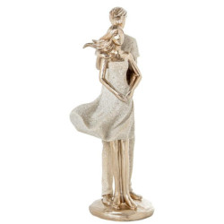 Figura pareja beige arena y dorado