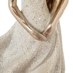 Figura pareja beige arena y dorado