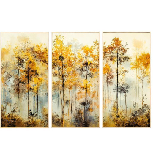 Set 3 cuadros  amarillo y marron
