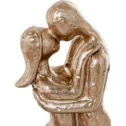 Figura pareja con arbol beige arena y dorado