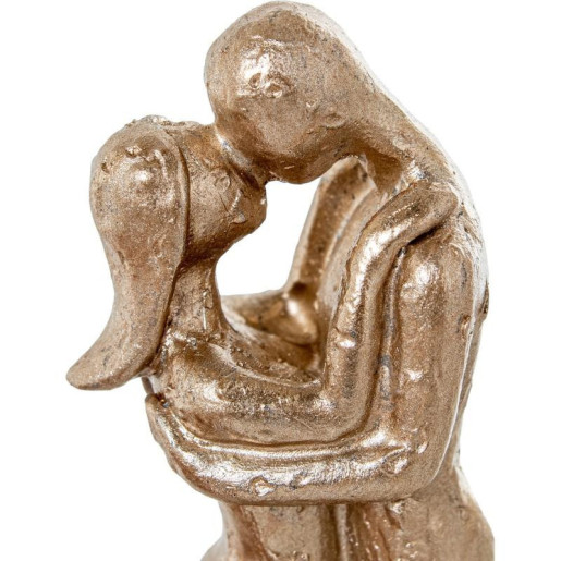 Figura pareja con arbol beige arena y dorado