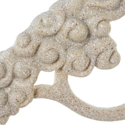Figura pareja con arbol beige arena y dorado