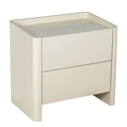 Mesa de noche blanco lacado