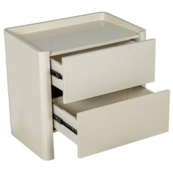 Mesa de noche blanco lacado