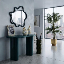 Espejo pared verde oscuro lacado