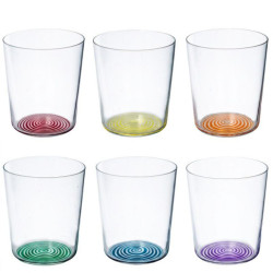 Set 6 vasos azul, amarillo y verde