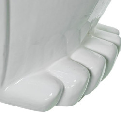 Figura buho blanco brillo y dorado
