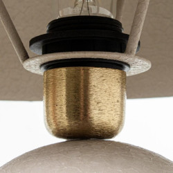 Lampara sobremesa beige mate rugoso