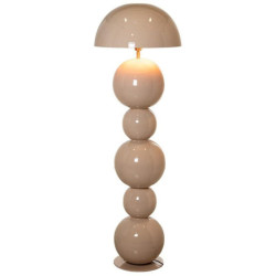 Lampara de pie beige brillo