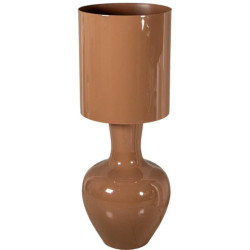 Lampara de pie marron brillo