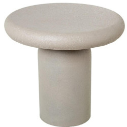 Mesa auxiliar beige mate rugoso