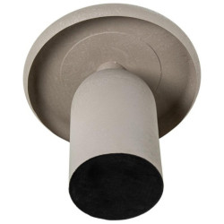 Mesa auxiliar beige mate rugoso