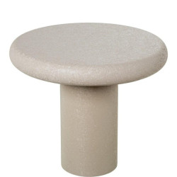 Mesa auxiliar beige mate rugoso