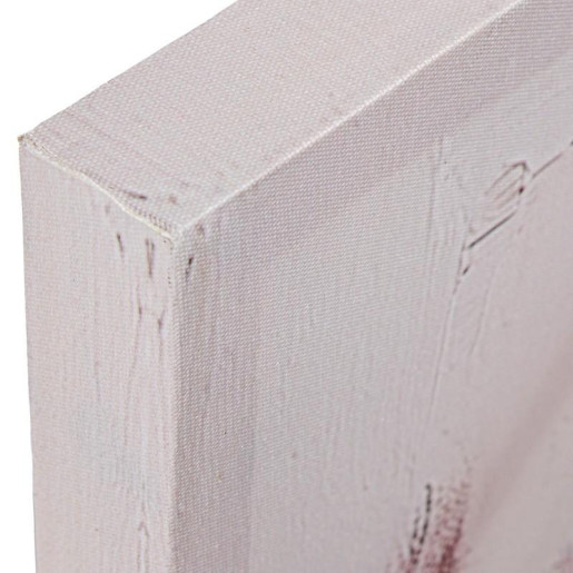 Cuadro lienzo rosa, beige y blanco