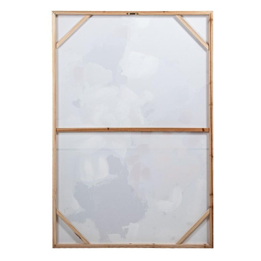 Cuadro lienzo rosa, beige y blanco