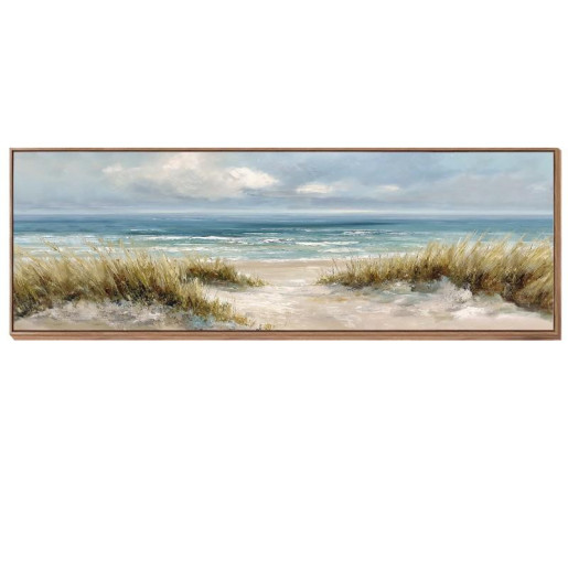 Cuadro lienzo blanco, azul y verde