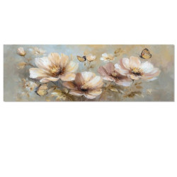 Cuadro lienzo blanco, beige y azul