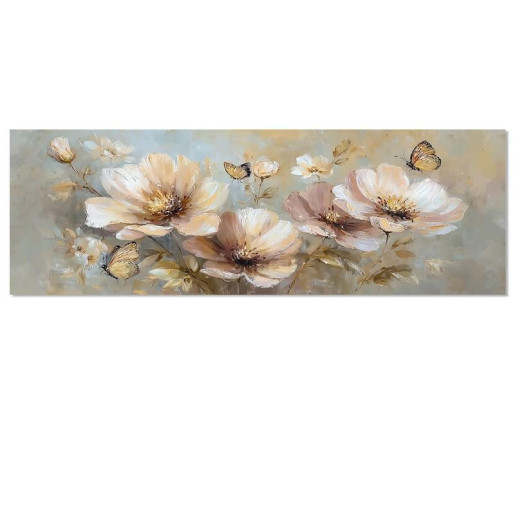 Cuadro lienzo blanco, beige y azul