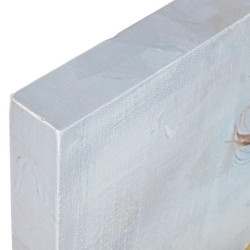 Cuadro lienzo blanco, beige y azul