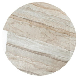 Mesa auxiliar beige y veteado