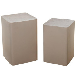 Set 2 pedestales beige