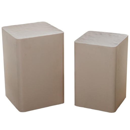 Set 2 pedestales beige