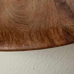 Mesa auxiliar blanco y marron