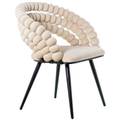 Set 4 sillas beige y negro