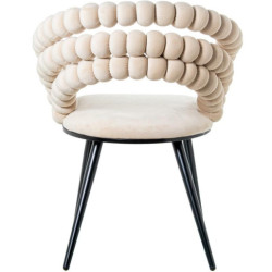 Set 4 sillas beige y negro