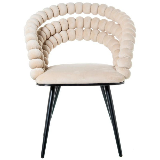 Set 4 sillas beige y negro